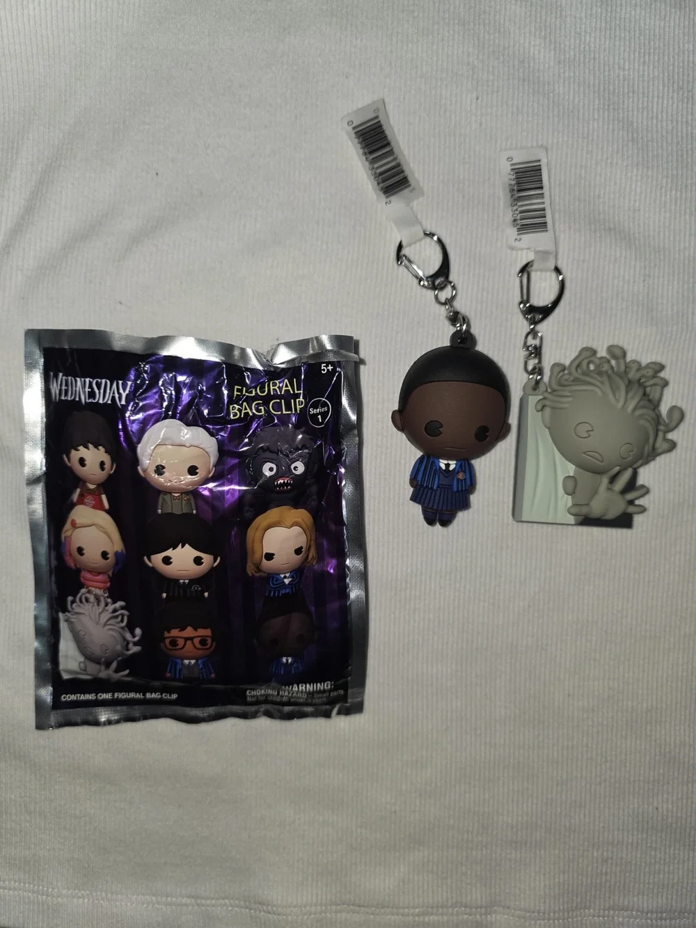 Wednesday Figural Bag Clip Keychain - Bundle Bianca & Ajax Blue, Gray